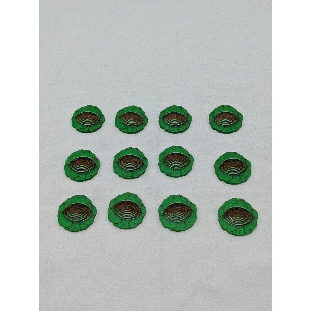 Lot Of (12) Spirit Island Acrylic Green Presence Tokens